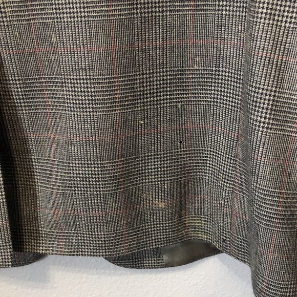 Bellamin sport coat Men's 40R houndstooth plaid gray red wool blazer suit coat - Picture 8 of 14